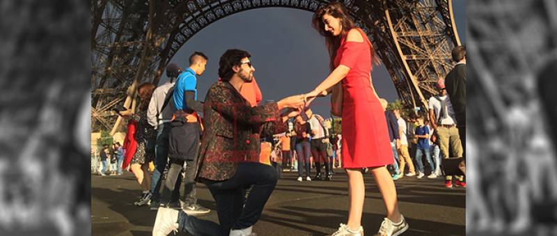 Urwa says Oui! Farhan Saeed Pops the Question to Lady Love Urwa Hocane in Paris