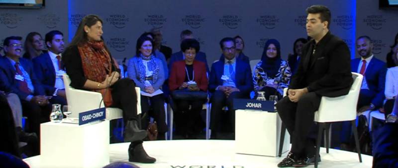 Sharmeen Obaid-Chinoy Holds A One-On-One Session With Karan Johar in Davos