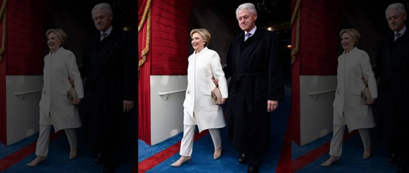 Hillary Clinton Wears Symbolic White to Donald Trump's Inauguration