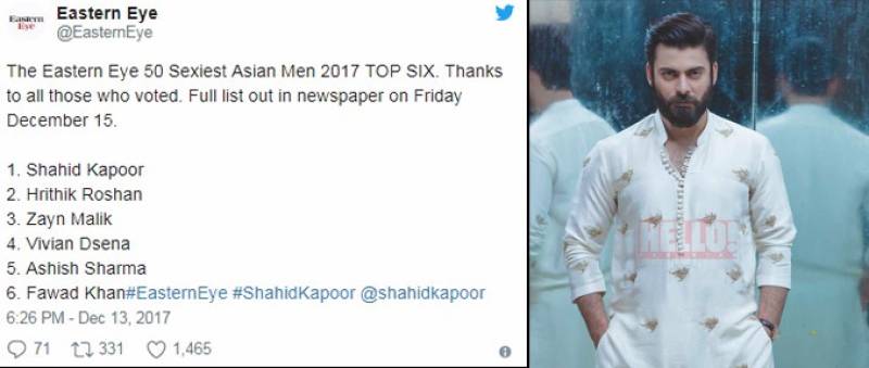 Fawad Khan Bags Sixth Spot in Sexiest Asian Men List