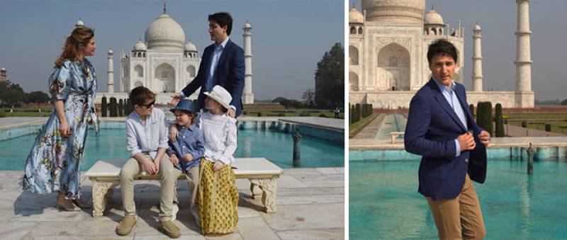 Canada's Justin Trudeau Begins India Trip with Taj Mahal Visit