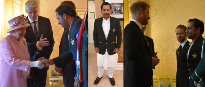 Sarfaraz Ahmed Represents Pakistani Culture While Meeting Queen Elizabeth II