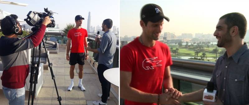 Top Pakistani Sports Anchor Had The Pleasure Of Interviewing Serbian Professional Tennis Player Novak Djokovic