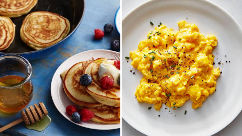 TRY THE QUEEN’S FAVOURITE PANCAKES AND SCRAMBLED EGGS