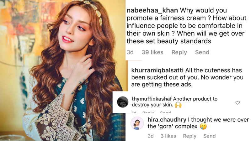 Alizeh shah under fire for promoting ‘fairness cream’