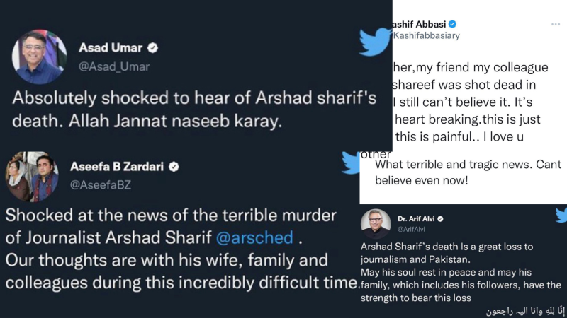 Nation heartbroken over the demise of Arshad sharif