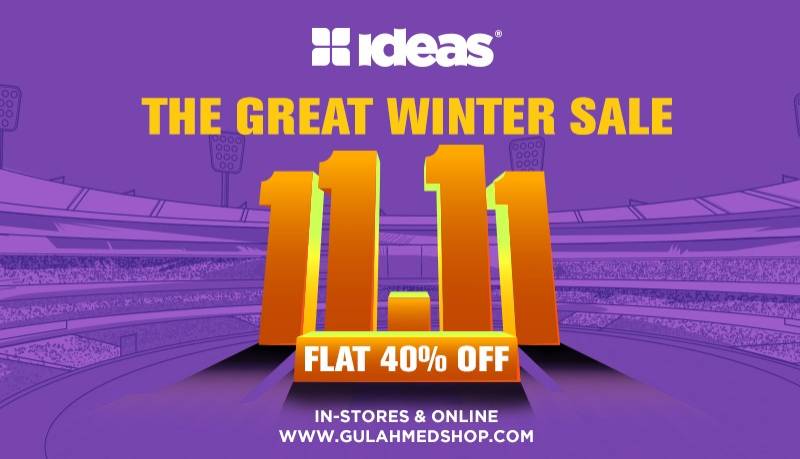 Ideas has FLAT 40% OFF on latest winter trends for 11.11 Sale