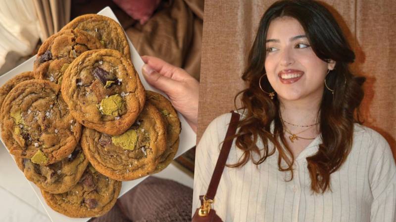 Pistachio Chocolate Chunk Cookies by Mahin Dar
