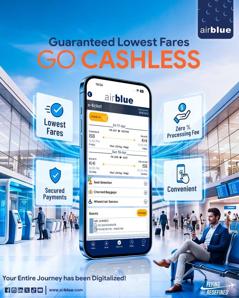 Airblue Becomes Pakistan's Fully Cashless Airline