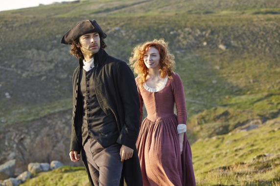 Poldark Sundays, June 21 - August 2, 2015 on MASTERPIECE on PBS Part Four Sunday, July 12, 9:00 - 10:00pm ET The community awaits news of the fish harvest. PoldarkÕs copper mine struggles. Demelza must get used to a new way of life. Shown from left to right: Aidan Turner as Ross Poldark and Eleanor Tomlinson as Demelza (C) Robert Viglasky/Mammoth Screen for MASTERPIECE This image may be used only in the direct promotion of MASTERPIECE. No other rights are granted. All rights are reserved. Editorial use only