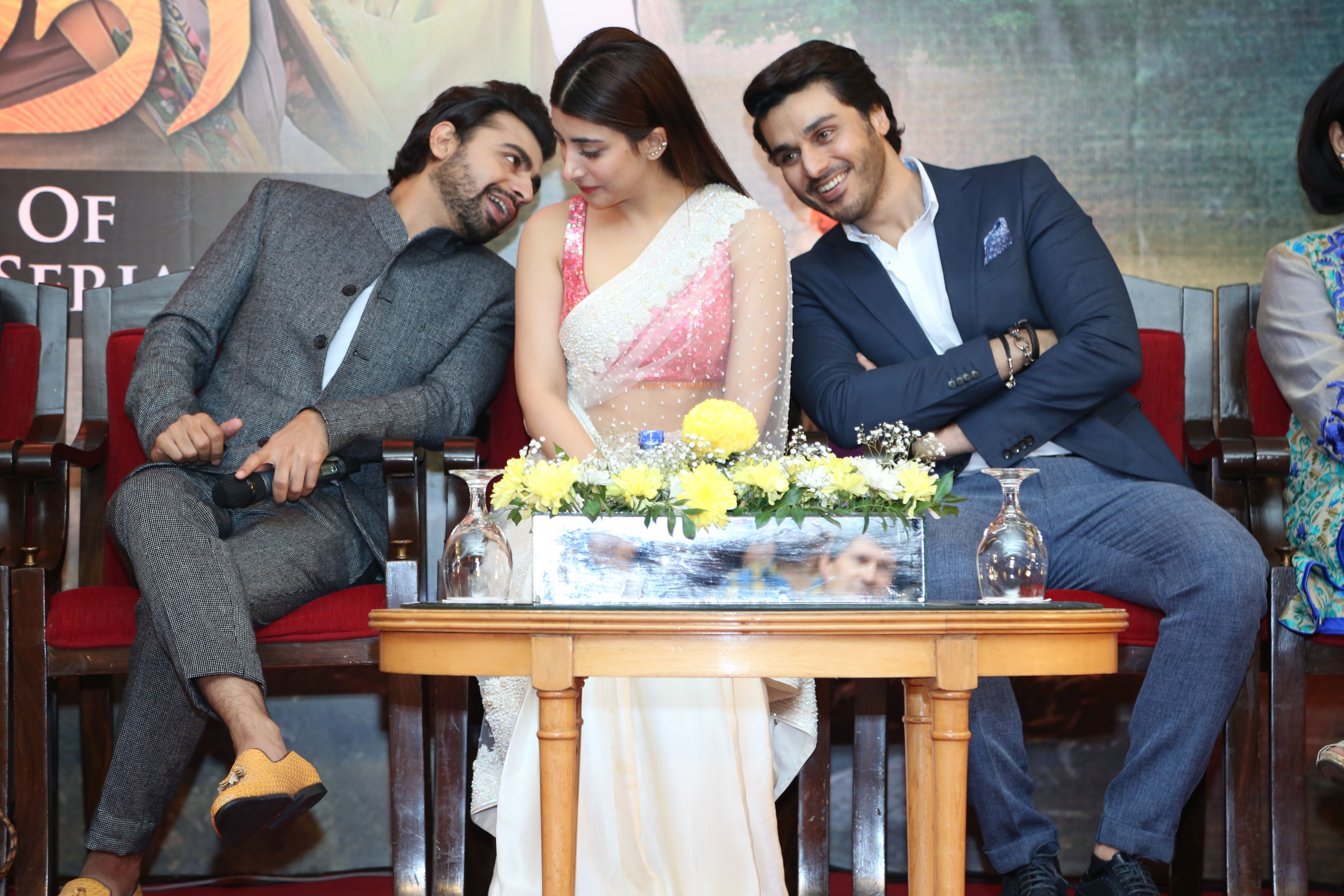 (L-R) Farhan Saeed, Urwa Hocane, Ahsan Khan