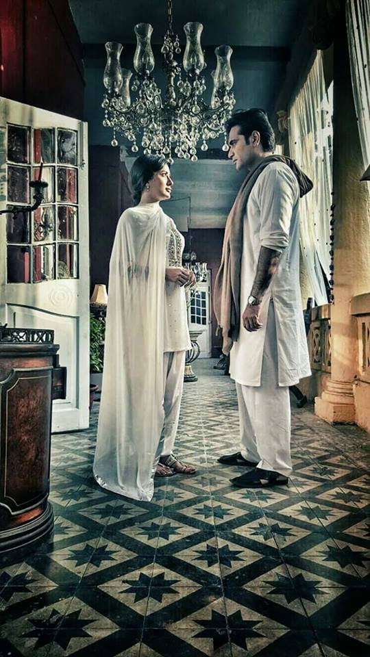 Humayun Saeed and Mehwish Hayat in a scene from 'Dillagi'