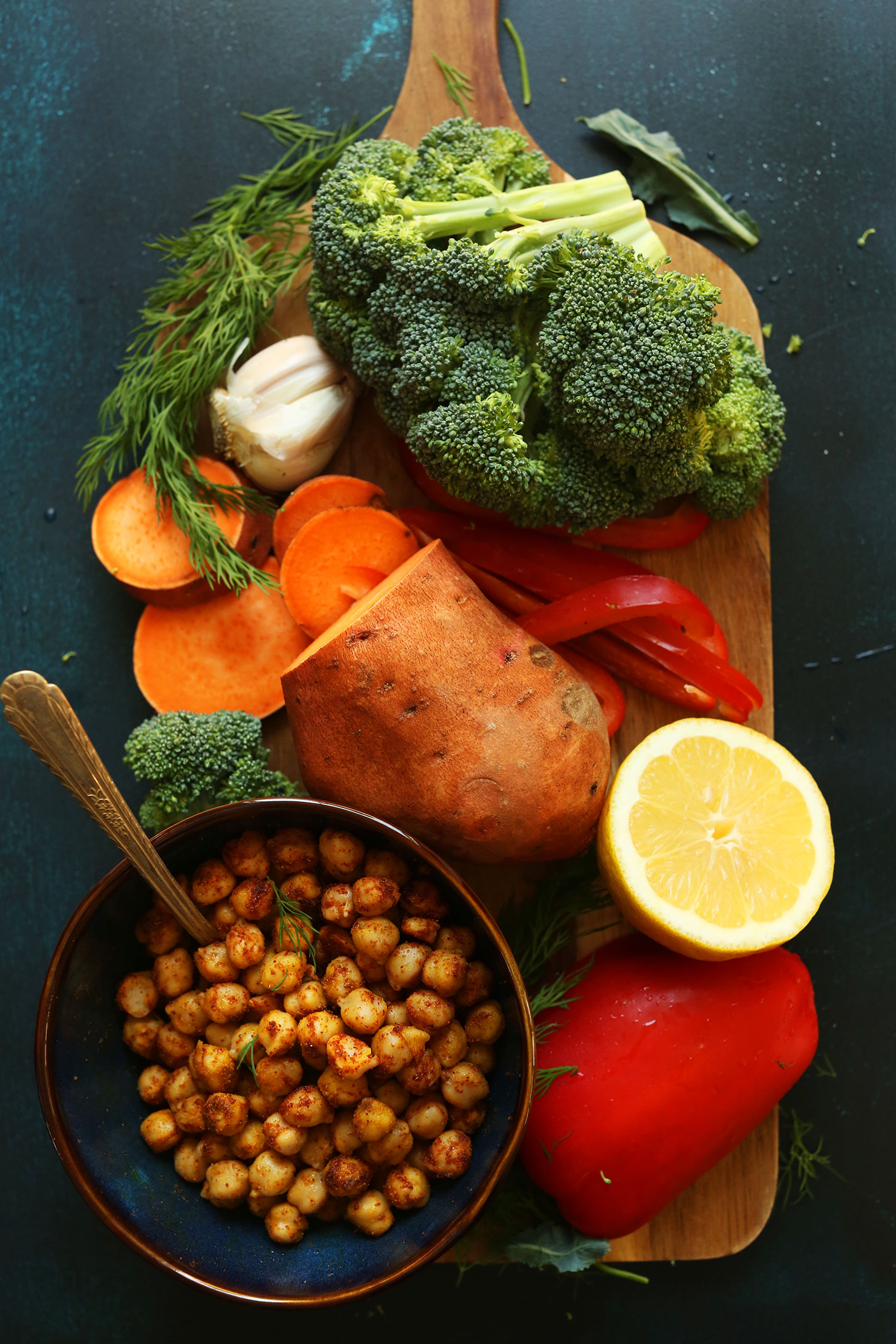 HEALTHY-30-minute-Broccoli-Sweet-Potato-Chickpea-Salad-with-a-simple-Garlicl-Dill-Sauce-vegan-glutenfree-dinner-recipe