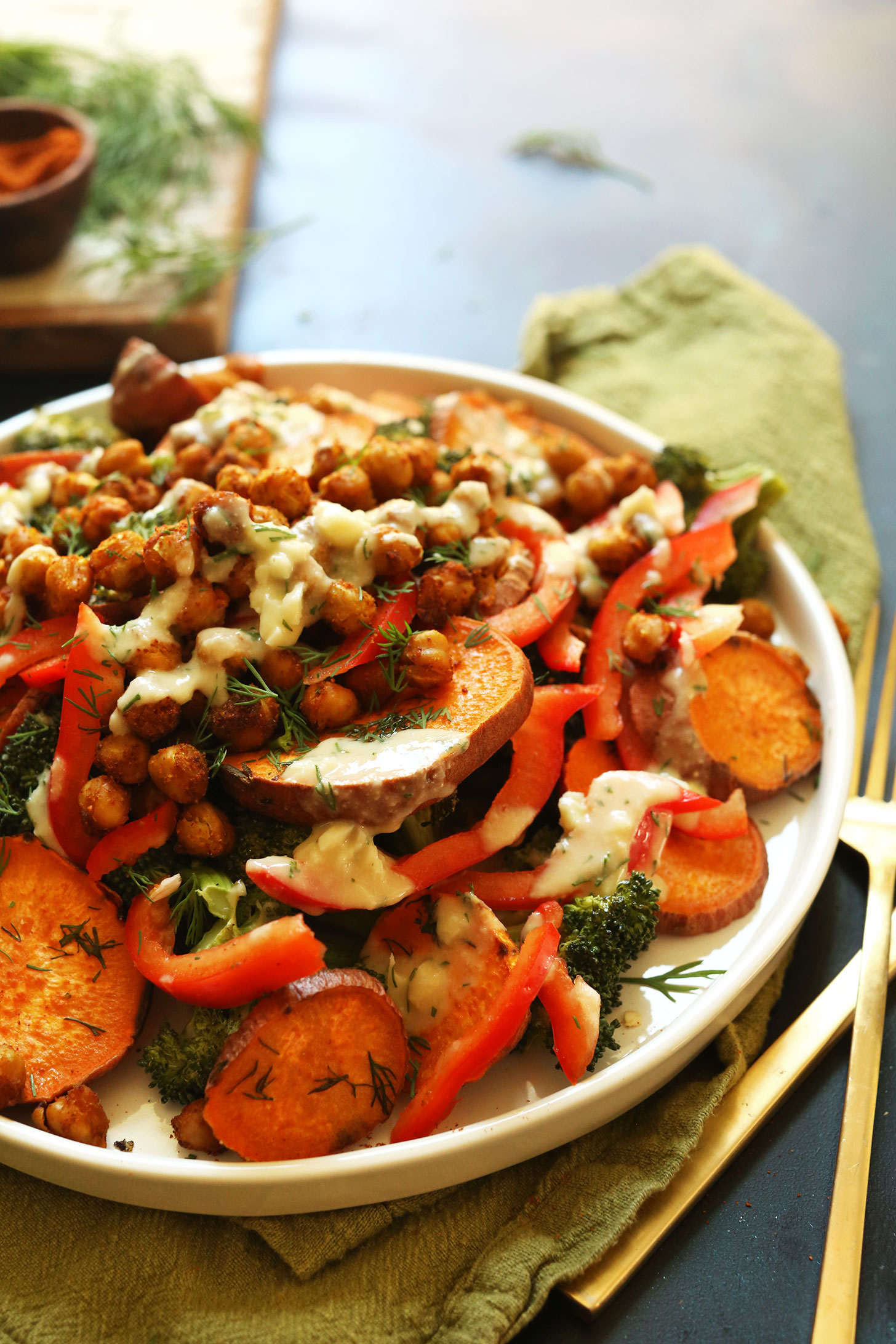 HEALTHY-30-minute-Broccoli-Sweet-Potato-Chickpea-Salad-with-a-simple-Garlicl-Dill-Sauce-vegan-glutenfree-dinner-recipe-minimalistbaker